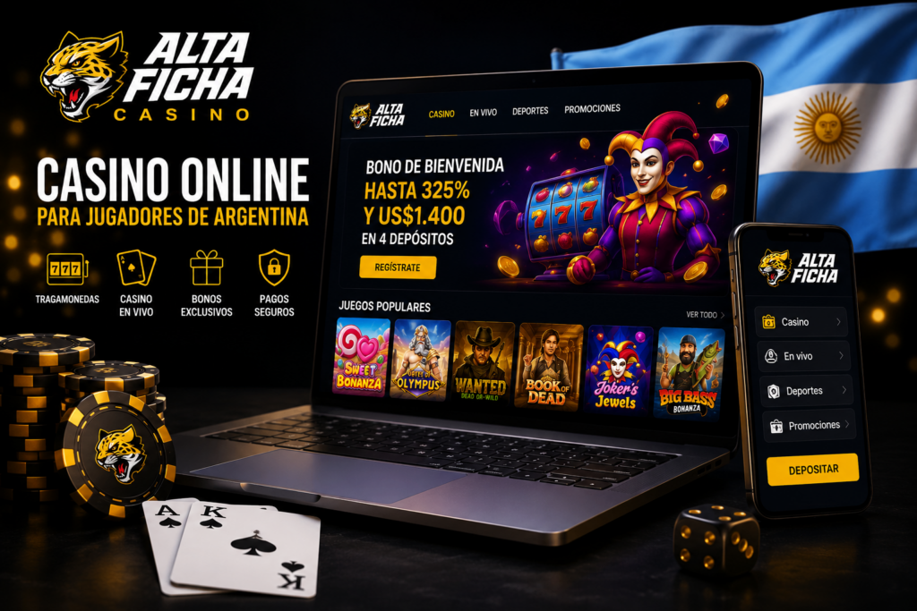 Casino en vivo de Altaficha con ruleta, blackjack, baccarat y crupier real